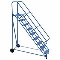 Vestil 120 H Steel Roll A Fold Ladder, 50 deg., Perf, 9 Step, 9 Steps LAD-RAF-9-24-P-EZ